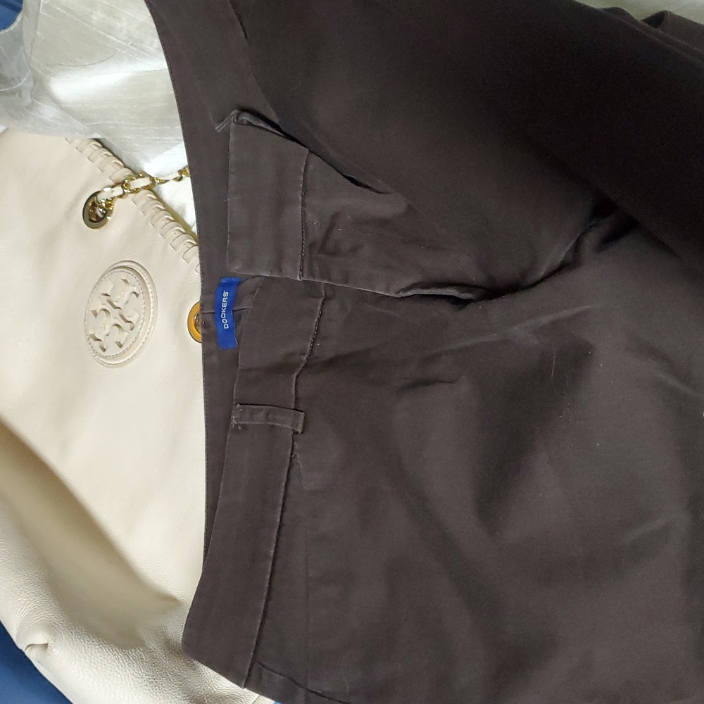 Dockers Brown Trousers Size 14 Tall - Picture 3 of 9